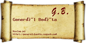 Generál Beáta névjegykártya