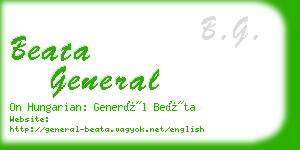 beata general business card